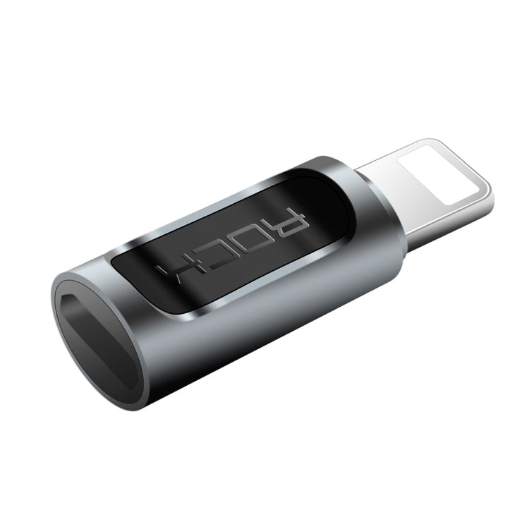 محول سماعة أذن محمول ROCK 2.1A من USB-C/تايب-سي إلى 8 دبابيس