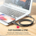 محول سماعة أذن محمول ROCK 2.1A من USB-C/تايب-سي إلى 8 دبابيس