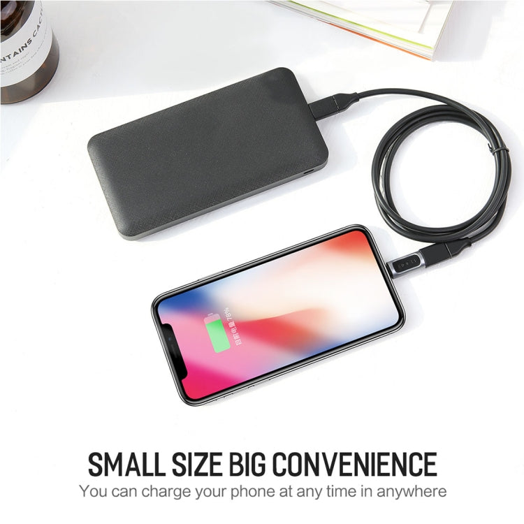محول سماعة أذن محمول ROCK 2.1A من USB-C/تايب-سي إلى 8 دبابيس