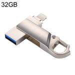 ذاكرة فلاش على شكل سلسلة مفاتيح 2 في 1 USB 2.0 و 8 دبابيس بسعة 32 جيجابايت، RQW-10F