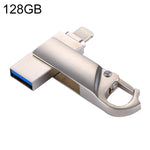 ذاكرة فلاش على شكل سلسلة مفاتيح 2 في 1 USB 2.0 و 8 دبابيس بسعة 128 جيجابايت، RQW-10F
