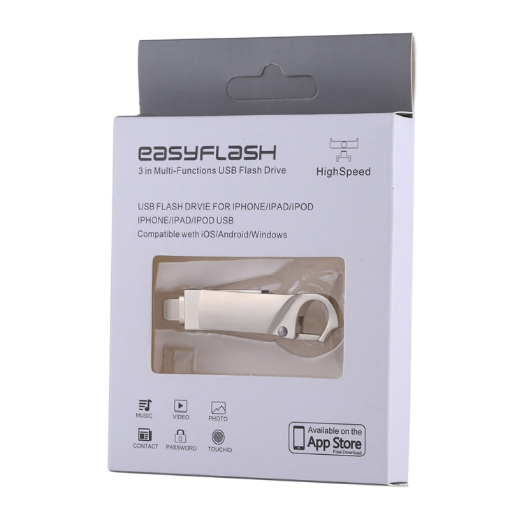 ذاكرة فلاش على شكل سلسلة مفاتيح 2 في 1 USB 2.0 و 8 دبابيس بسعة 128 جيجابايت، RQW-10F