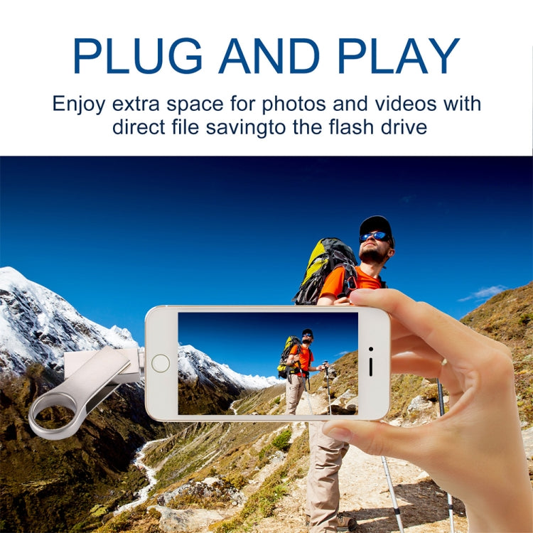 RQW-10D فلاش درايف 2 في 1 USB 2.0 و 8 بن بسعة 64 جيجابايت، RQW-10D