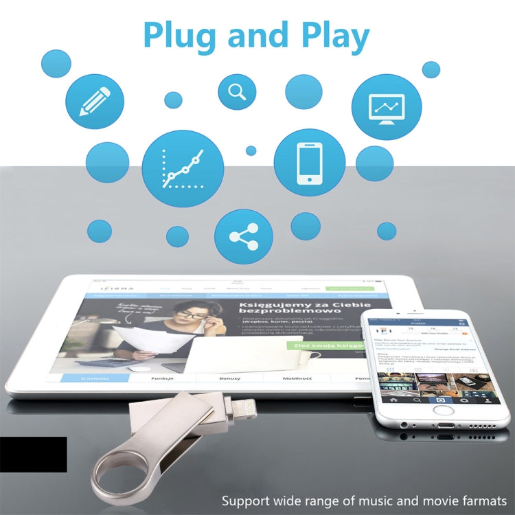 ذاكرة فلاش 2 في 1 USB 2.0 و 8 دبابيس بسعة 16 جيجابايت، RQW-10D