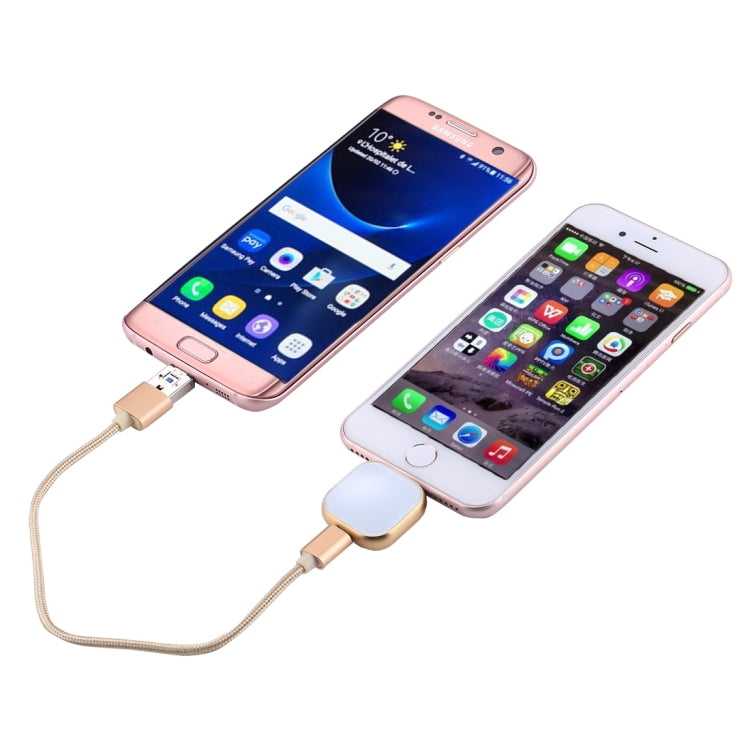 RQW-18S فلاش درايف متعدد الوظائف 8 بن بسعة 64 جيجابايت مع كابل USB / Micro USB إلى Micro USB، RQW-18S ذهبي