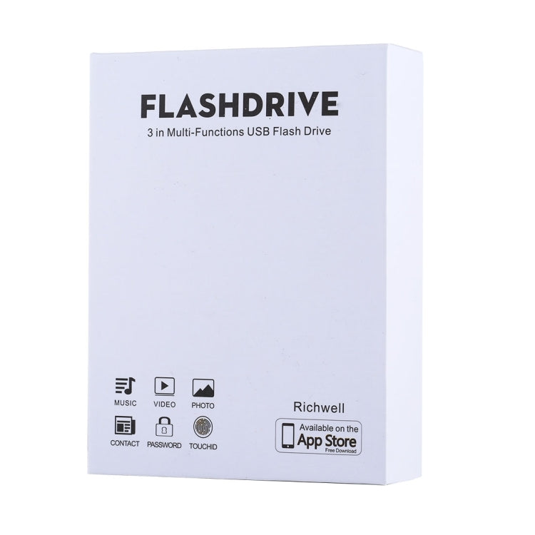 RQW-18S فلاش درايف متعدد الوظائف 8 بن بسعة 64 جيجابايت مع كابل USB / Micro USB إلى Micro USB، RQW-18S ذهبي