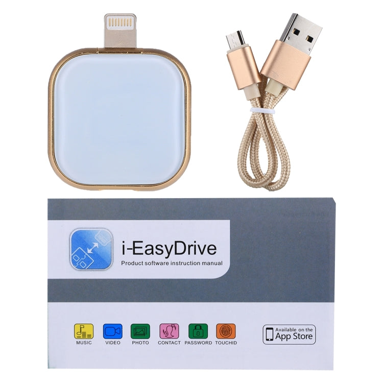 RQW-18S فلاش درايف متعدد الوظائف 8 بن بسعة 128 جيجابايت مع كابل USB / Micro USB إلى Micro USB، RQW-18S ذهبي