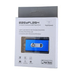 RQW-02 فلاش درايف 3 في 1 USB 2.0 و 8 بن وMicro USB بسعة 32 جيجابايت، RQW-02 أزرق
