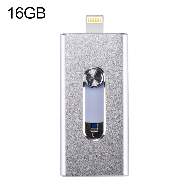 RQW-02 فلاش درايف 3 في 1 USB 2.0 و 8 بن وMicro USB بسعة 16 جيجابايت، RQW-02 فضي، RQW-02 أسود، RQW-02 ذهبي، RQW-02 أزرق، RQW-02 أحمر