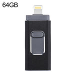 ذاكرة فلاش easyflash RQW-01B 3 في 1 USB 2.0 و 8 دبابيس و Micro USB بسعة 64GB، RQW-01B أسود