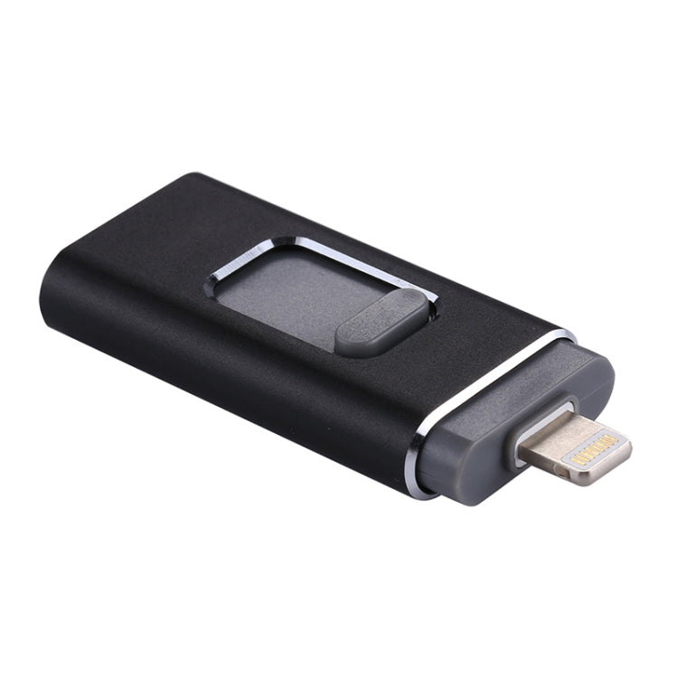 ذاكرة فلاش easyflash RQW-01B 3 في 1 USB 2.0 و 8 دبابيس و Micro USB بسعة 128GB، RQW-01B أسود