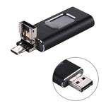ذاكرة فلاش easyflash RQW-01B 3 في 1 USB 2.0 و 8 دبابيس و Micro USB بسعة 128GB، RQW-01B أسود