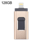 ذاكرة فلاش easyflash RQW-01B 3 في 1 USB 2.0 و 8 دبابيس و Micro USB بسعة 128GB، RQW-01B ذهبي