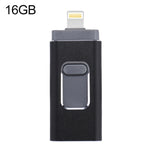محرك فلاش USB 2.0 و8 Pin وMicro USB 3 في 1 بسعة 16GB، easyflash RQW-01B أسود، ذهبي، روز جولد، فضي