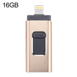 محرك فلاش USB 2.0 و8 Pin وMicro USB 3 في 1 بسعة 16GB، easyflash RQW-01B أسود، ذهبي، روز جولد، فضي