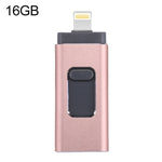 محرك فلاش USB 2.0 و8 Pin وMicro USB 3 في 1 بسعة 16GB، easyflash RQW-01B أسود، ذهبي، روز جولد، فضي