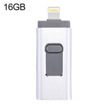 محرك فلاش USB 2.0 و8 Pin وMicro USB 3 في 1 بسعة 16GB، easyflash RQW-01B أسود، ذهبي، روز جولد، فضي