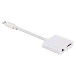 محول شحن واستماع 8 Pin أنثى + 3.5 مم صوت أنثى إلى 8 Pin ذكر