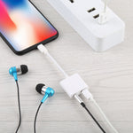 محول شحن واستماع 8 Pin أنثى + 3.5 مم صوت أنثى إلى 8 Pin ذكر