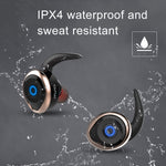 سماعة رأس رياضية AWEI T1 مقاومة للماء بمعيار IPX4، بلوتوث لاسلكي V4.2 ستيريو، تدعم TWS، T1