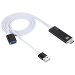 كابل محول فيديو USB 3.0 أنثى إلى HDMI بدقة HD 1080P لتلفاز HDTV