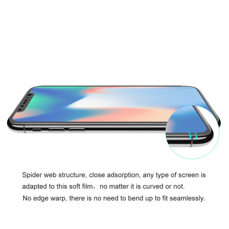 ENKAY Hat-Prince واقي شاشة كامل 3D بسماكة 0.1 مم فيلم هيدروجيل مقاوم للانفجار لهاتف iPhone XS، مادة TPU+TPE+PET، iPhone XS