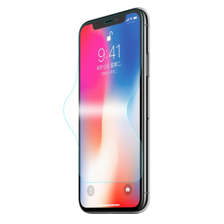 ENKAY Hat-Prince واقي شاشة كامل 3D بسماكة 0.1 مم فيلم هيدروجيل مقاوم للانفجار لهاتف iPhone XS Max، مادة TPU+TPE+PET، iPhone XS Max
