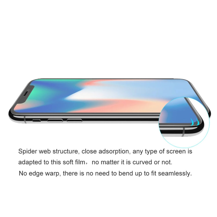 ENKAY Hat-Prince واقي شاشة كامل 3D بسماكة 0.1 مم فيلم هيدروجيل مقاوم للانفجار لهاتف iPhone XS Max، مادة TPU+TPE+PET، iPhone XS Max