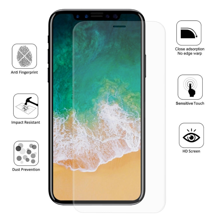 ENKAY Hat-Prince واقي شاشة كامل 3D بسماكة 0.1 مم فيلم هيدروجيل مقاوم للانفجار لهاتف iPhone XS Max، مادة TPU+TPE+PET، iPhone XS Max