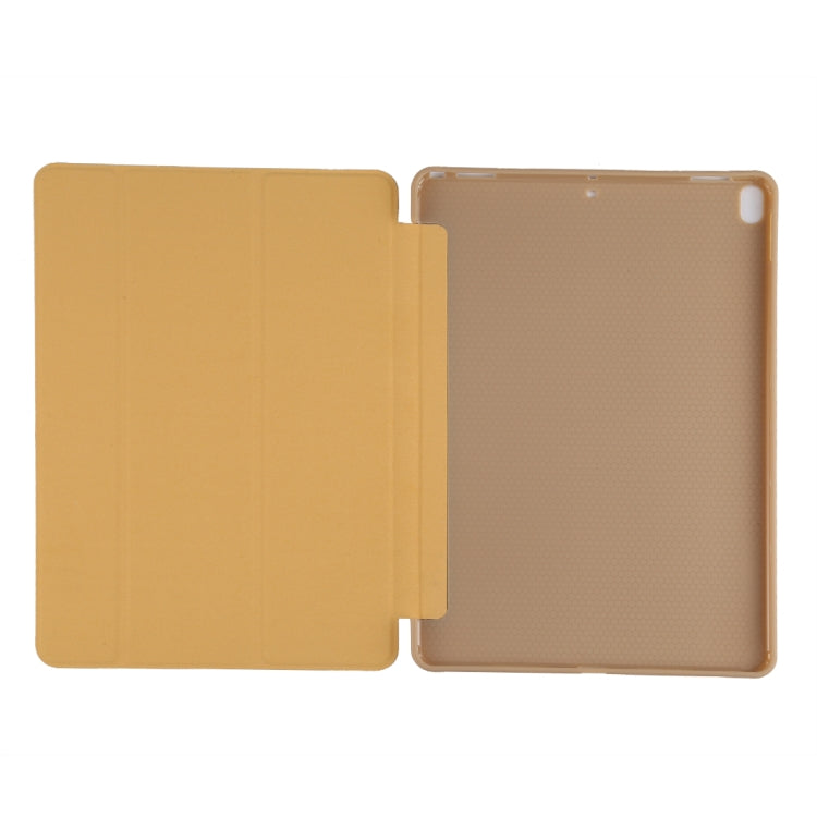 PU Plastic Bottom Case Foldable Deformation Left and Right Flip Leather Case with Three Fold Bracket & Smart Sleep for iPad Air3 2019