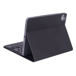 غطاء لوحي X-11BC من الجلد بنسيج عادي مع لوحة مفاتيح Bluetooth قابلة للفصل لجهاز iPad Pro مقاس 11 بوصة 2020 / 2018، مع لوحة لمس وفتحة قلم