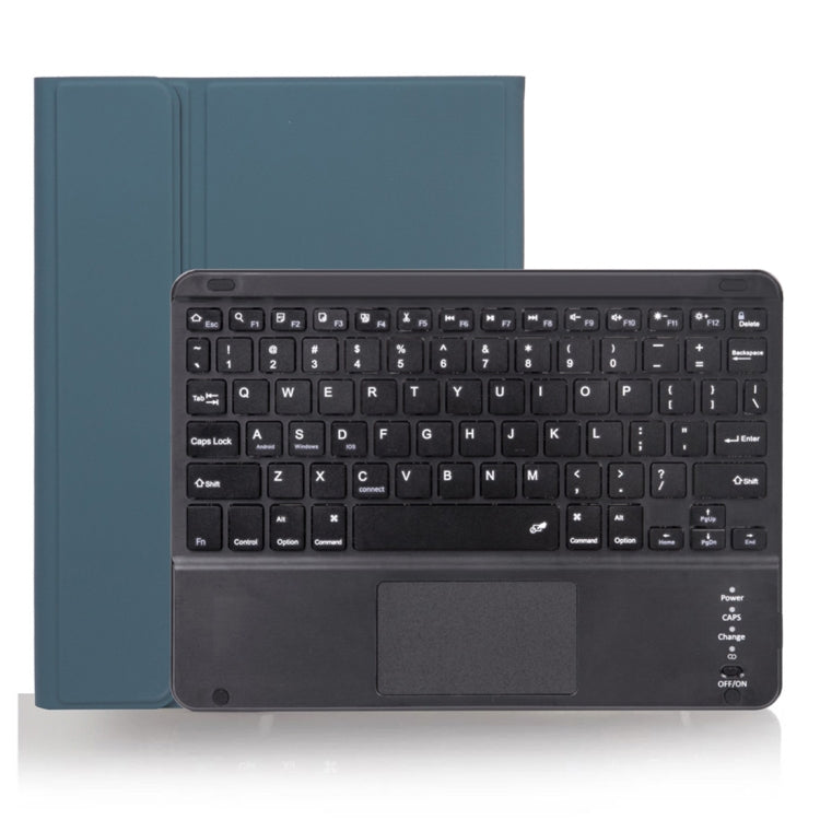 غطاء لوحي X-11BC من الجلد بنسيج عادي مع لوحة مفاتيح Bluetooth قابلة للفصل لجهاز iPad Pro مقاس 11 بوصة 2020 / 2018، مع لوحة لمس وفتحة قلم
