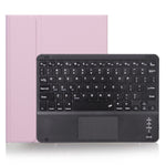 غطاء لوحي X-11BC من الجلد بنسيج عادي مع لوحة مفاتيح Bluetooth قابلة للفصل لجهاز iPad Pro مقاس 11 بوصة 2020 / 2018، مع لوحة لمس وفتحة قلم