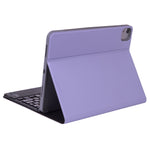 غطاء لوحي X-11BCS من الجلد بنسيج عادي مع لوحة مفاتيح Bluetooth قابلة للفصل لجهاز iPad Pro مقاس 11 بوصة 2020 / 2018، مع لوحة لمس وفتحة قلم وإضاءة خلفية