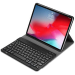 حافظة تابلت جلدية مع لوحة مفاتيح بلوتوث ABS فائقة النحافة 3.0 قابلة للفصل مع حامل لجهاز iPad Pro 11 2022 / 2021 / Air 5 / Air 4، لأجهزة iPad Pro 11 2022 / 2021 / Air 5 / Air 4