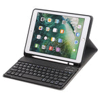 غطاء لوحي من الجلد مع لوحة مفاتيح Bluetooth قابلة للفصل فائقة النحافة لجهاز iPad مقاس 10.2 بوصة 2019 مع حامل وفتحة قلم، A102B أسود، A102B ذهبي، A102B أزرق، A102B ذهبي وردي