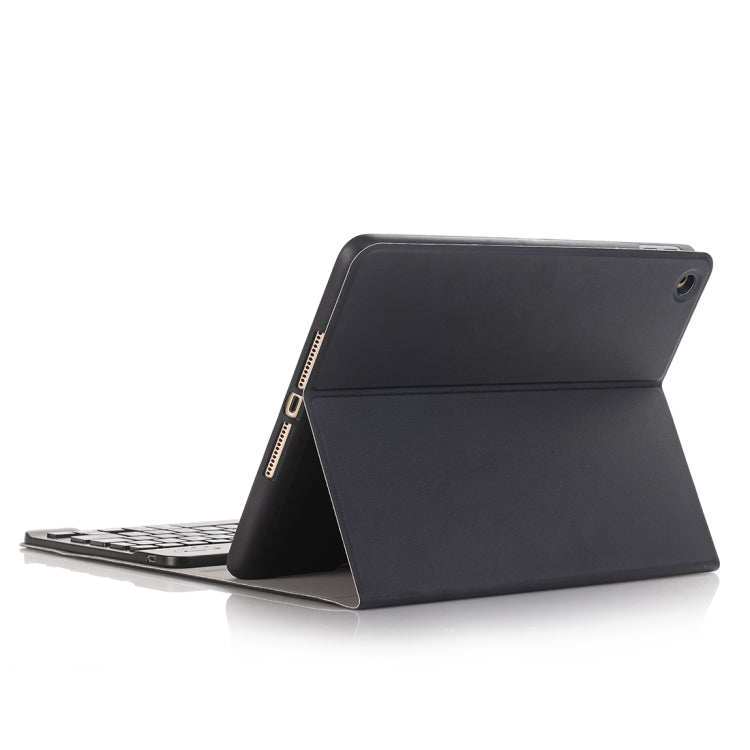 غطاء لوحي من الجلد مع لوحة مفاتيح Bluetooth قابلة للفصل فائقة النحافة لجهاز iPad مقاس 10.2 بوصة 2019 مع حامل وفتحة قلم، A102B أسود، A102B ذهبي، A102B أزرق، A102B ذهبي وردي