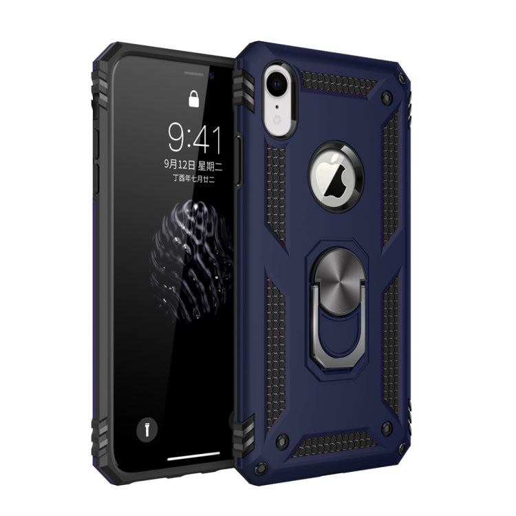 For iPhone XR Sergeant Armor Shockproof TPU + PC Protective Case with 360 Degree Rotation Holder