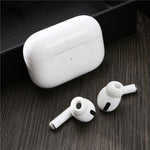 زوج سماعات أذن لاسلكية مع سدادات أذن سيليكون قابلة للاستبدال لـ AirPods Pro