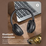 سماعة رأس لاسلكية ROCK Space O2 HiFi بتقنية البلوتوث 5.0 مع ميكروفون، تدعم بطاقة TF، Space O2