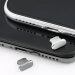 غطاء معدني مضاد للغبار لمنفذ شحن 8 دبابيس عالمي لهواتف iPhone، قطعتان