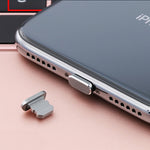غطاء معدني مضاد للغبار لمنفذ شحن 8 دبابيس عالمي لهواتف iPhone، قطعتان