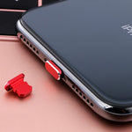 غطاء معدني مضاد للغبار لمنفذ شحن 8 دبابيس عالمي لهواتف iPhone، قطعتان