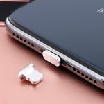 غطاء معدني مضاد للغبار لمنفذ شحن 8 دبابيس عالمي لهواتف iPhone، قطعتان