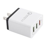 شاحن سريع للسفر AR-QC-03 بثلاثة منافذ USB بتيار 2.1 أمبير، قابس أمريكي، AR-QC-03 US، قابس AR-QC-03 US أزرق