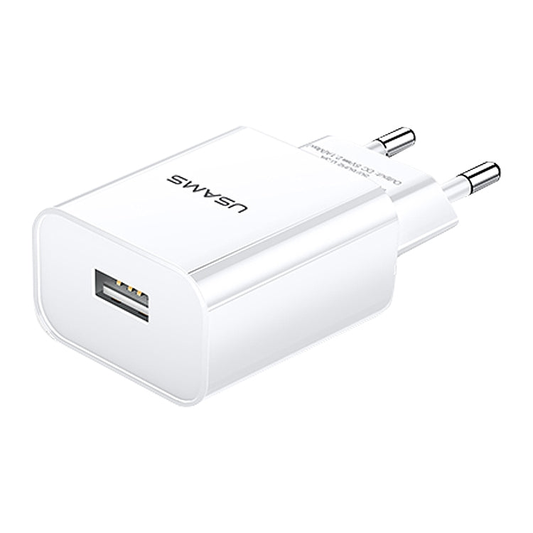 شاحن سفر USB فردي USAMS US-CC075 T18 2.1A، قابس الاتحاد الأوروبي، قابس الاتحاد الأوروبي