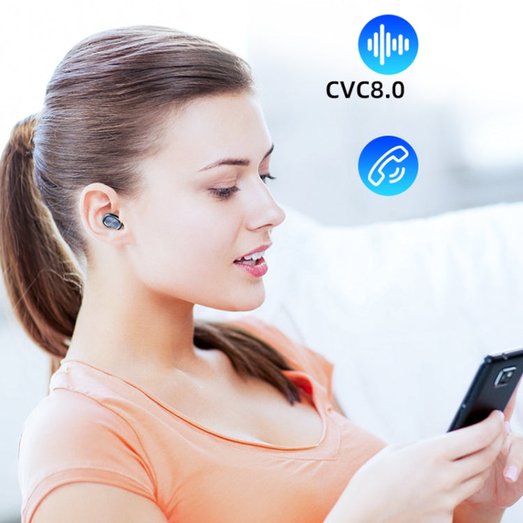 سماعة أذن بلوتوث TWS 263 مع إلغاء الضوضاء CVC8.0 وصندوق شحن، تدعم اللمس وشاشة LED ثلاثية للبطارية وحامل هاتف وبنك طاقة ومكالمات عالية الدقة ومساعد صوتي، 263