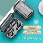 سماعة أذن بلوتوث لاسلكية TWS 278 مع إلغاء الضوضاء الخارجية، صندوق شحن، شاشة رقمية LED للطاقة، أضواء تنفس، مكالمات، مساعد صوتي، 278 أسود، 278 أبيض