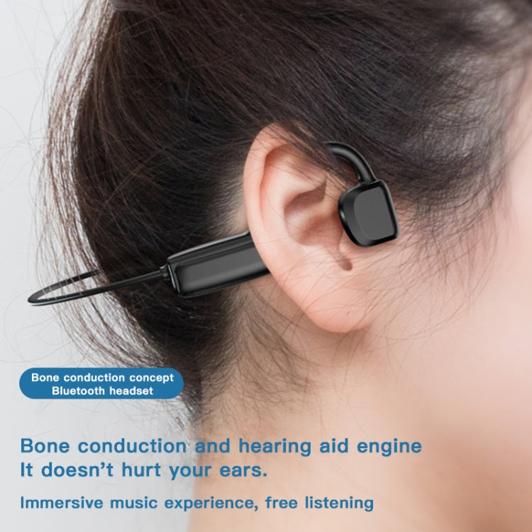 G1 Bluetooth 5.0 Wireless Ear-mounted Sports Bone Conduction Earphone, G1(Black)