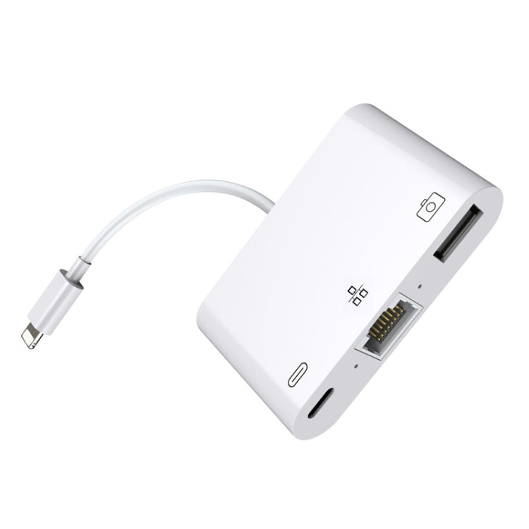 محول شبكة 8 دبابيس إلى RJ45 بسرعة 1000 ميجابت في الثانية + منفذ شحن + قارئ USB متعدد الوظائف للكاميرا، 1000 ميجابت في الثانية